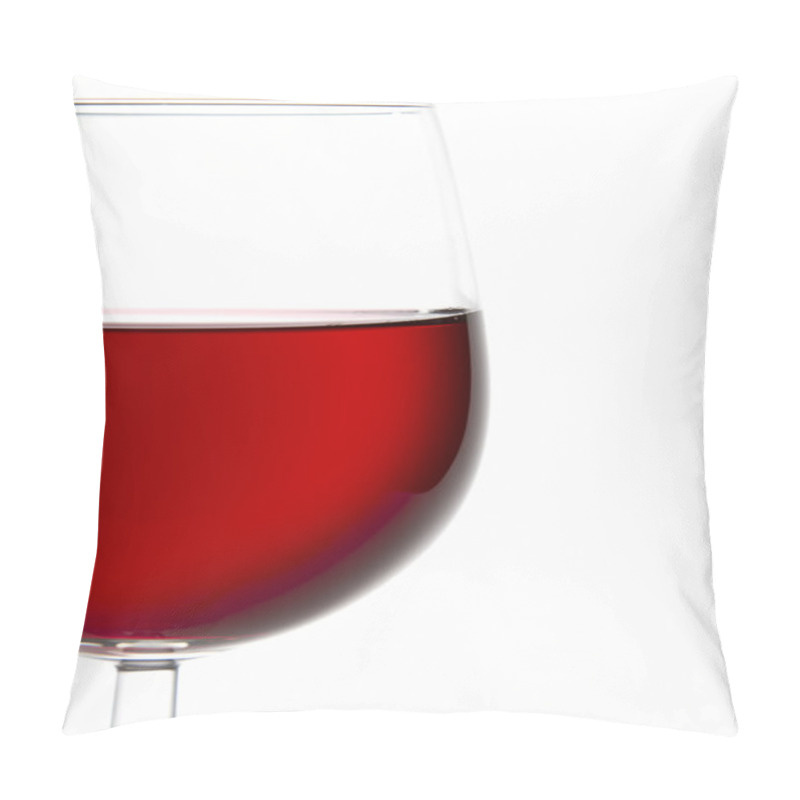 Personality  Glass Of Red Wine On White Background Pillow Covers