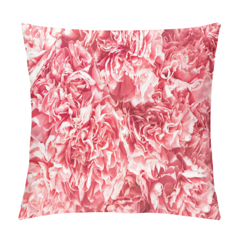 Personality  Top View Of Blooming Pink Flowers With Beautiful Petals Pillow Covers