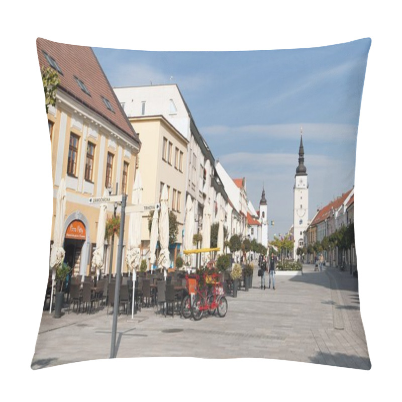 Personality  View Of Main Square From Historic Town Trnava Pillow Covers