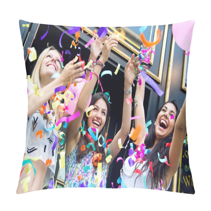 Personality  Young Friends Having A Party Pillow Covers