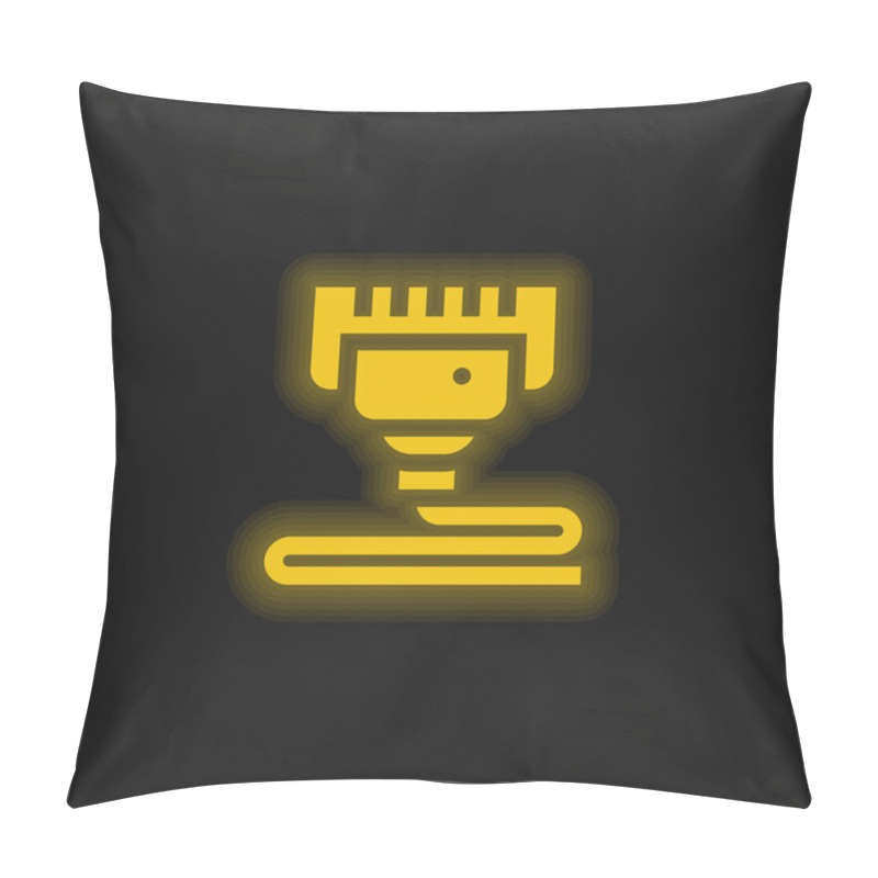 Personality  3d Print Yellow Glowing Neon Icon Pillow Covers