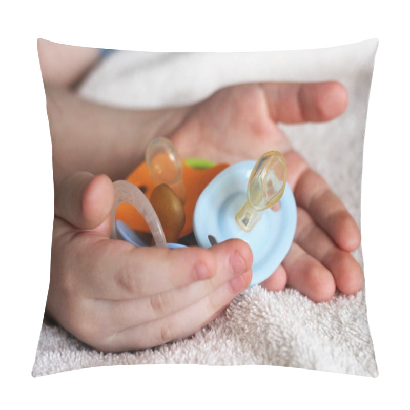 Personality  Baby Pacifier And Baby Sleeping, Close Up Pillow Covers