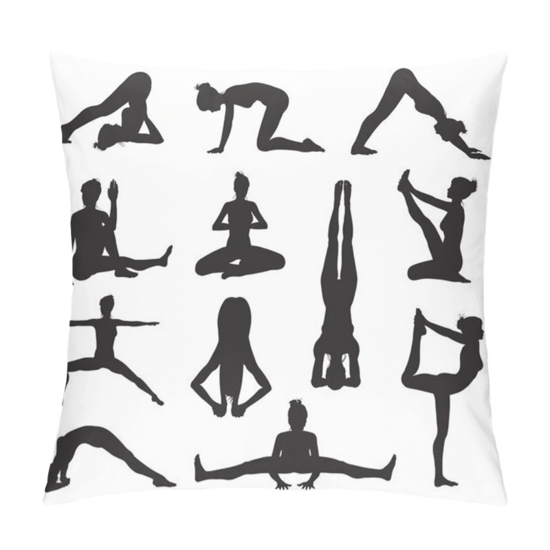 Personality  Yoga Or Pilates Poses Silhouettes Pillow Covers