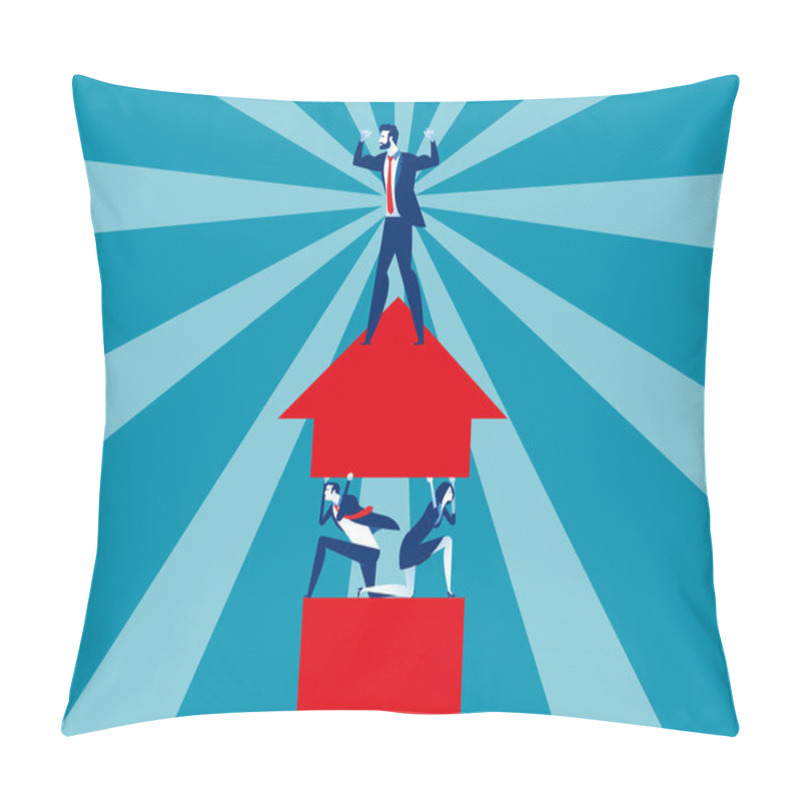 Personality  Employee And Manager. Concept Business Vector Illustration. Coop Pillow Covers