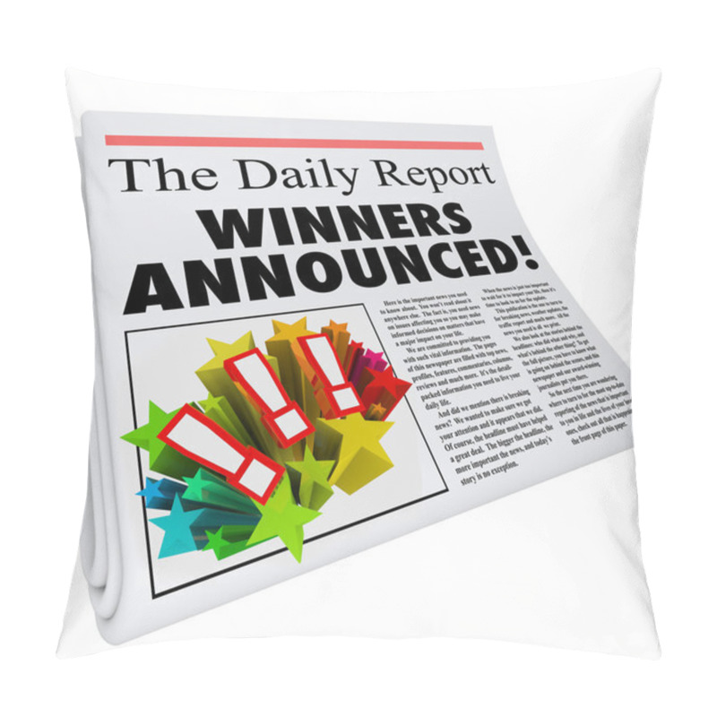 Personality  Winners Announced Newspaper Headline Pillow Covers