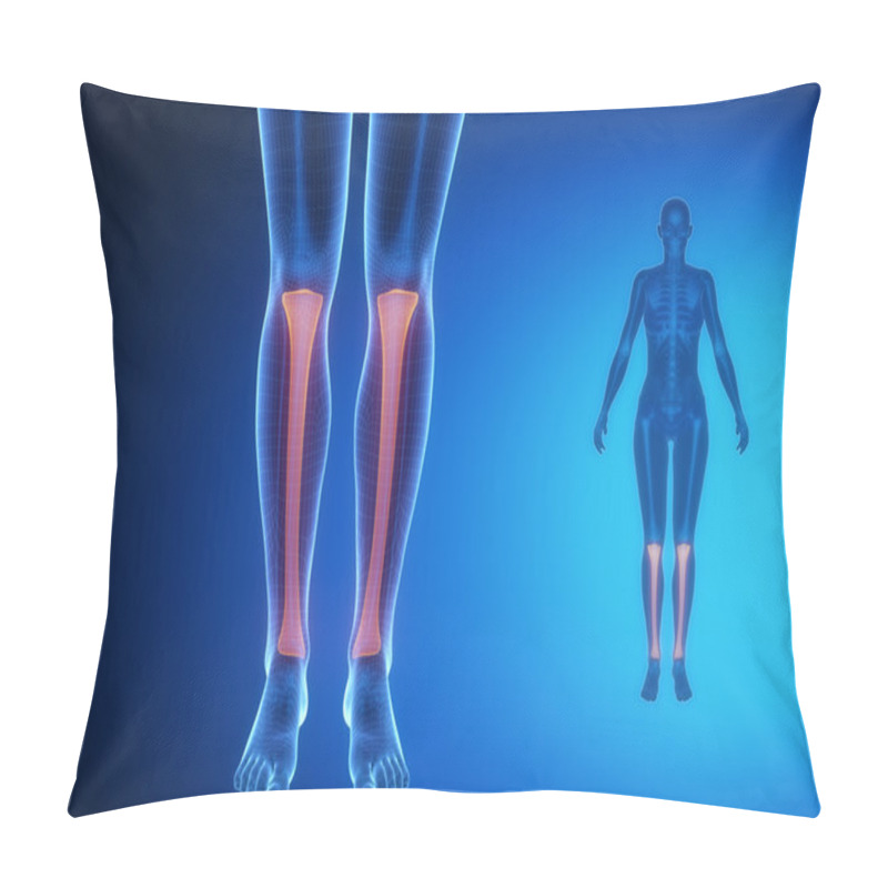 Personality  Female Body With Tibia Anatomy Pillow Covers