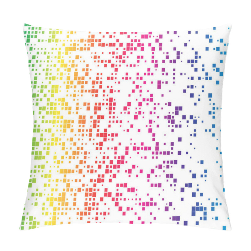 Personality  Squares Pixelated, Block Pixels Random Mosaic Pattern / Backgrou Pillow Covers