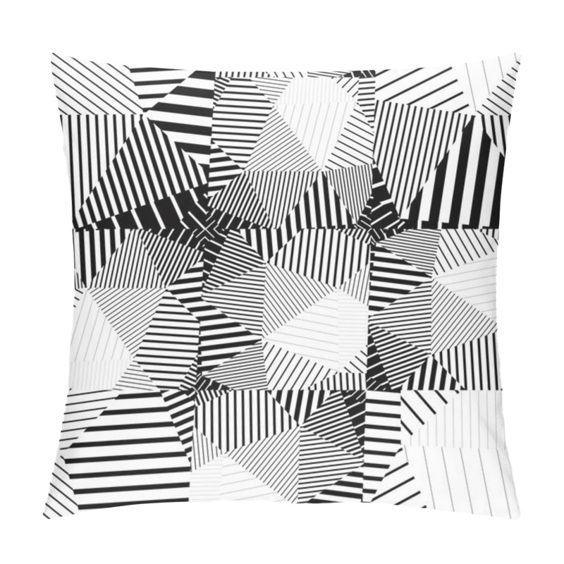 Personality  Black And White Seamless Pattern Pillow Covers