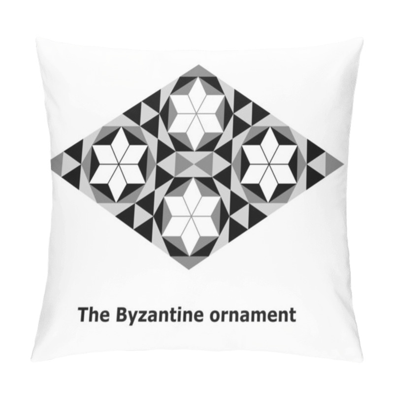 Personality  Byzantine Ornament Vector Illustration Isolated On White Pillow Covers