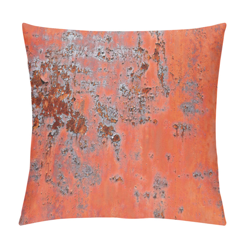 Personality  Rusty Metal Surface With Old Peeled Paint Pillow Covers