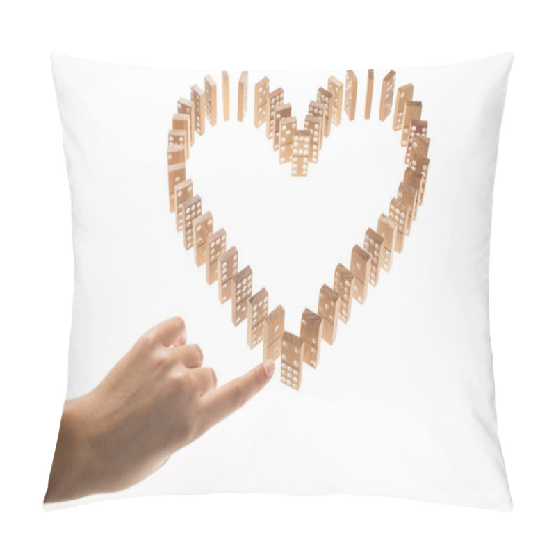 Personality  Heart Shaped Domino Rally Falling Pillow Covers