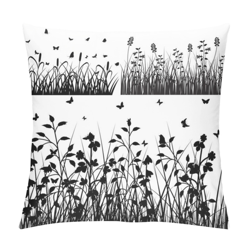 Personality  Flourish Grass Silhouettes Designs Pillow Covers