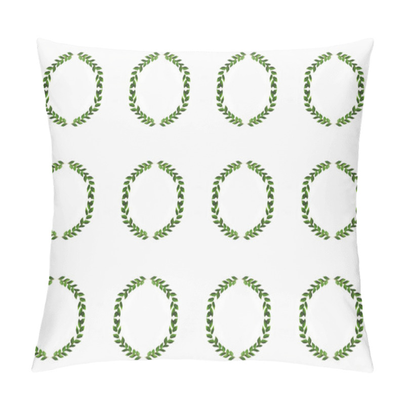 Personality  Arranged Green Branches With Leaves Pillow Covers