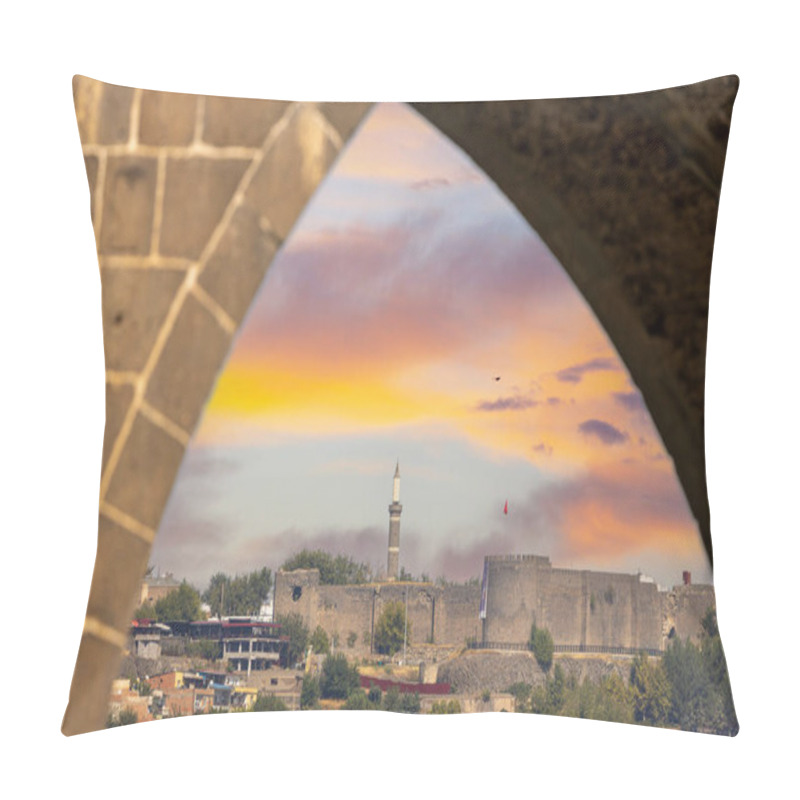 Personality  Vertical View Of The Wall Of Diyarbakir (Diyarbakir Surlari In Turkish) Pillow Covers