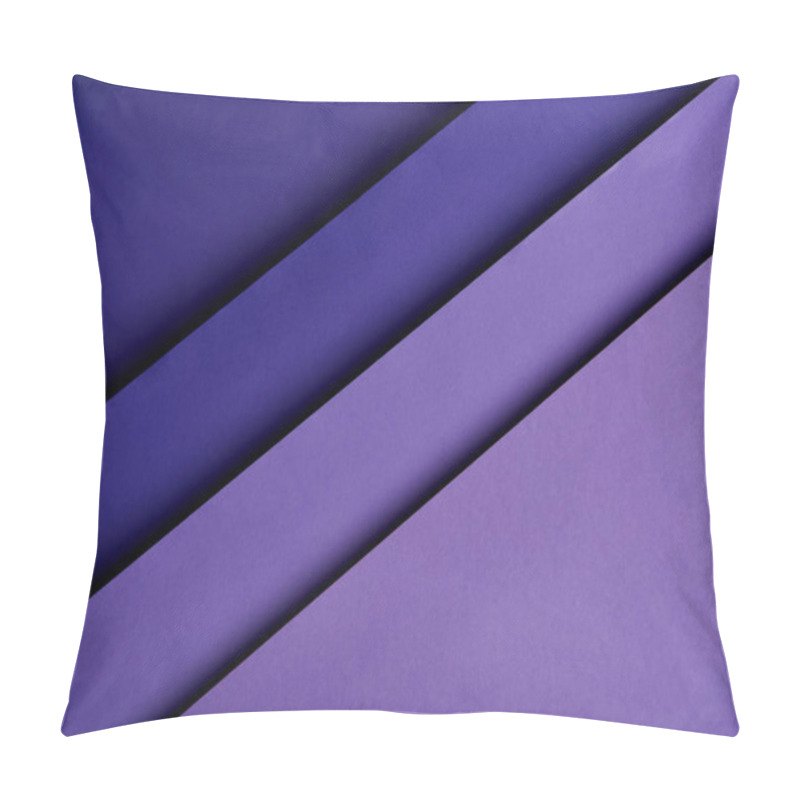 Personality  Pattern Of Overlapping Paper Sheets In Purple Tones Pillow Covers