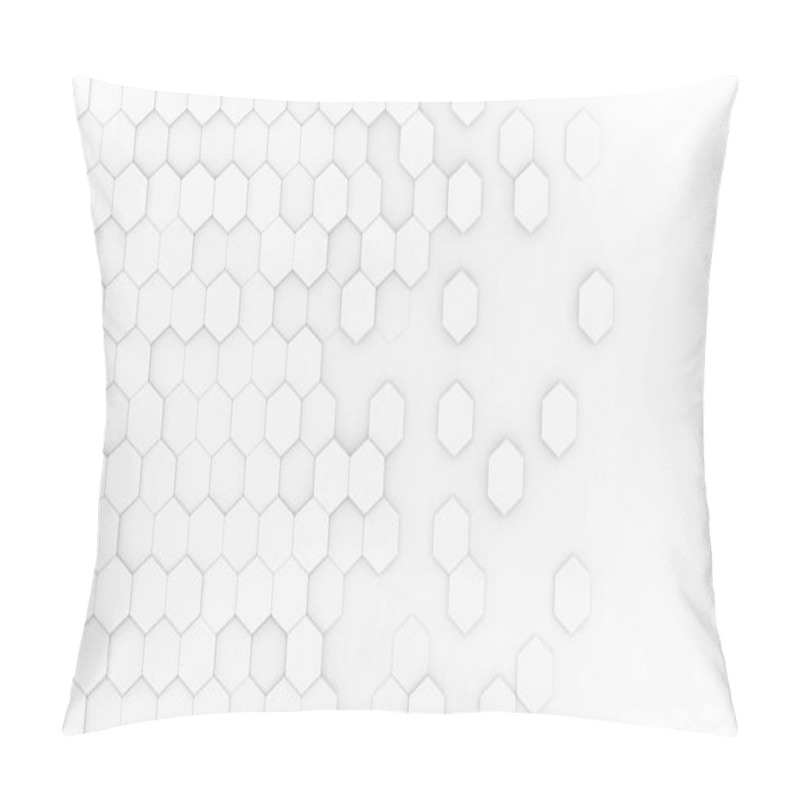 Personality  Bright White Abstract Hexagon Wallpaper Or Background - 3d Rende Pillow Covers