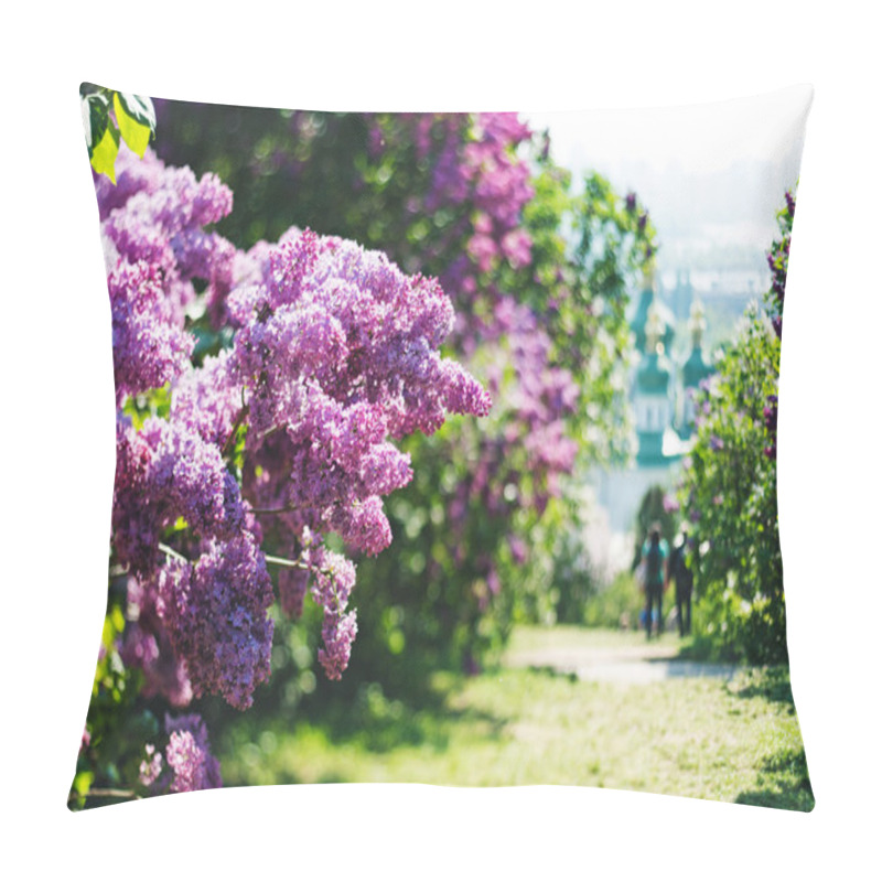 Personality  Lilac Blossoms In The Park In Spring Pillow Covers