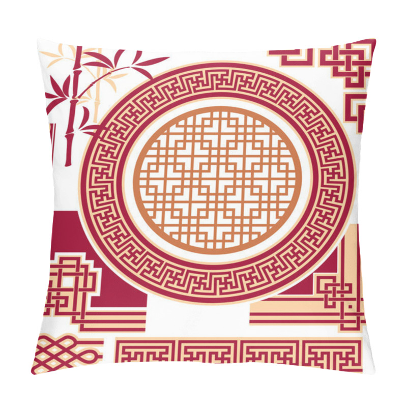 Personality  Set Of Oriental - Chinese - Design Elements Pillow Covers