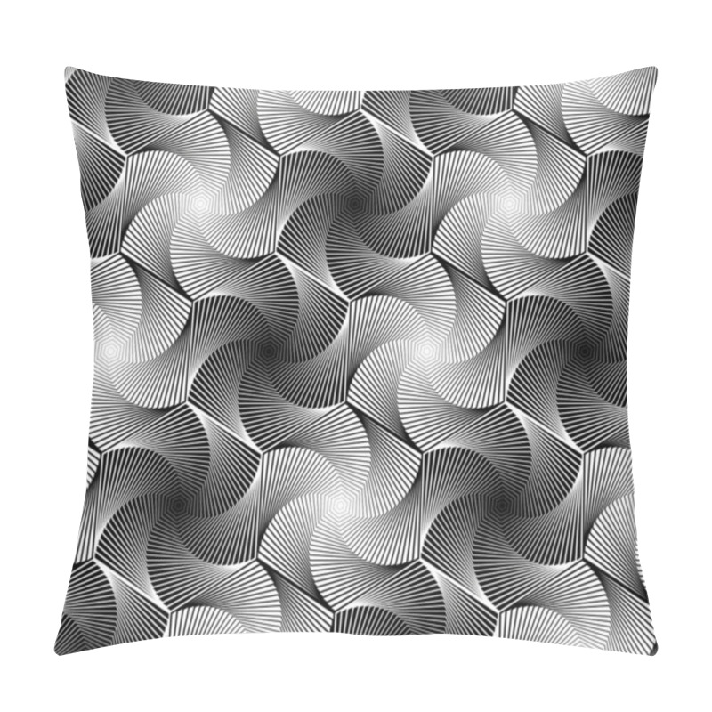 Personality  Design Seamless Monochrome Hexagon Geometric Pattern Pillow Covers