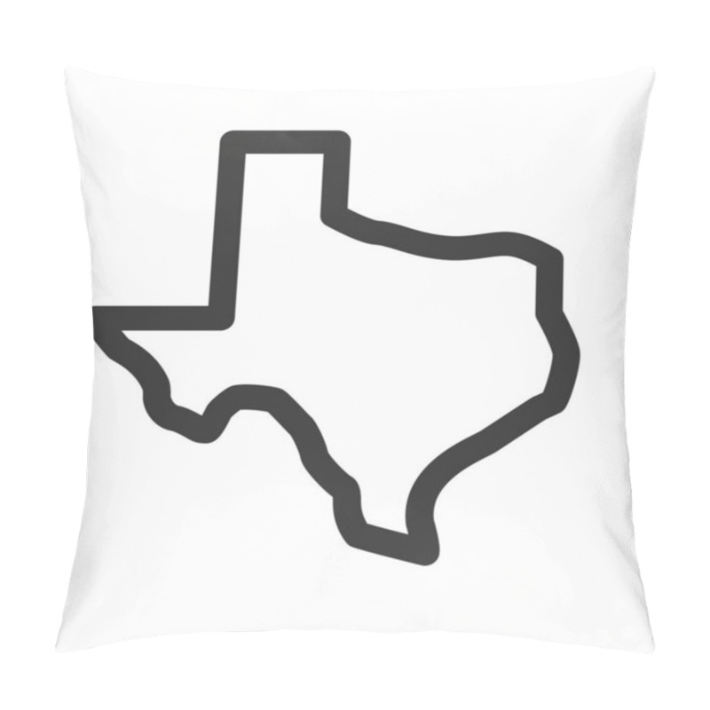 Personality  Texas Tx State Map Outline Simplified Pillow Covers