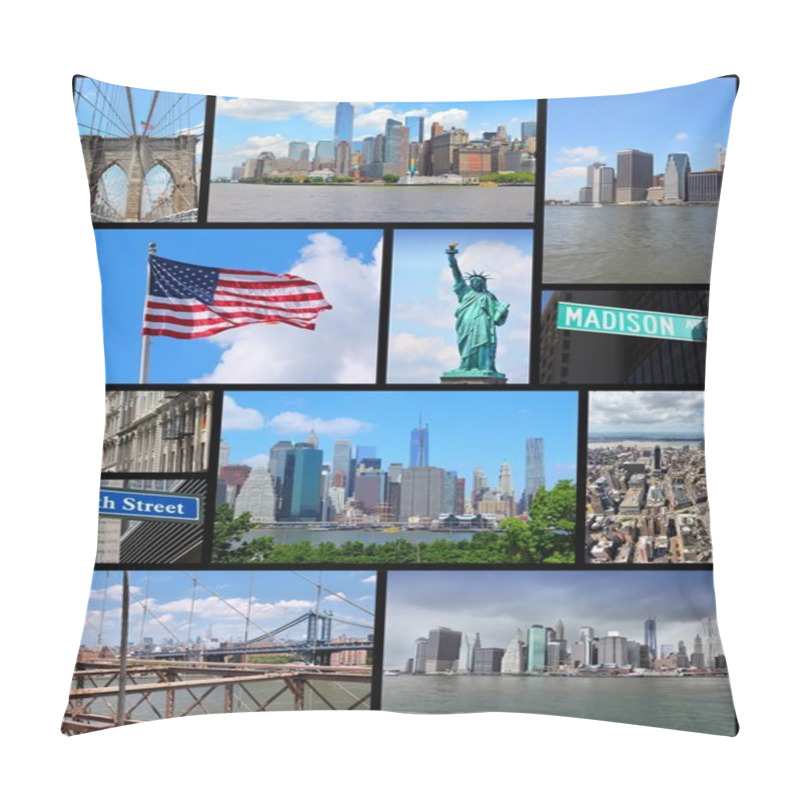 Personality  Manhattan - Travel Collage Pillow Covers