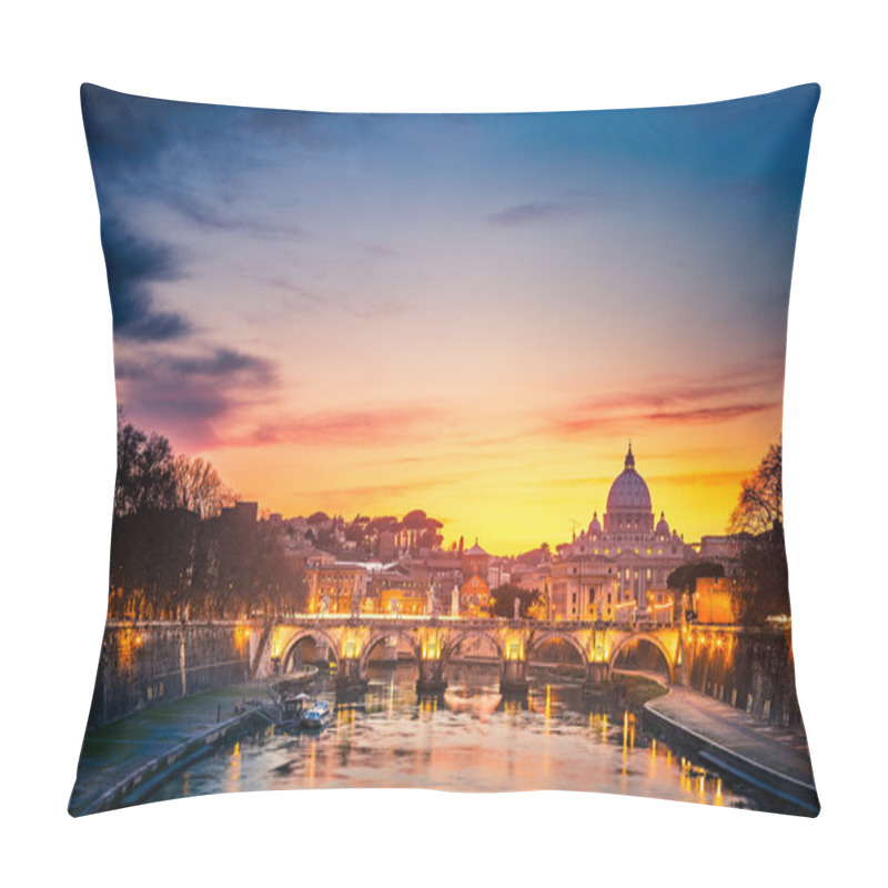 Personality  St. Peter's Cathedral At Night, Rome Pillow Covers