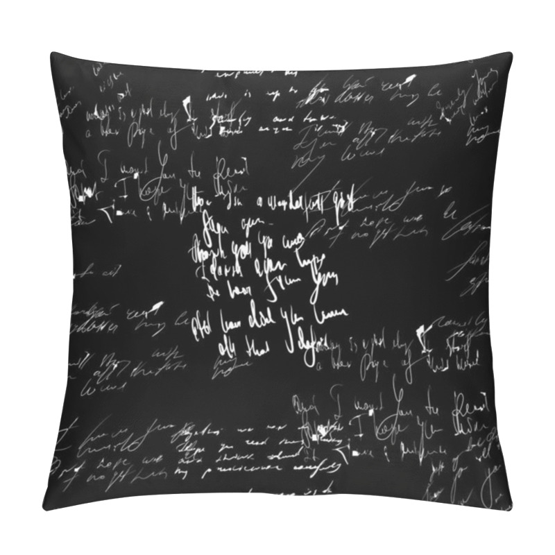 Personality  Seamless Vector Pattern. White Text On A Black Background. Pillow Covers