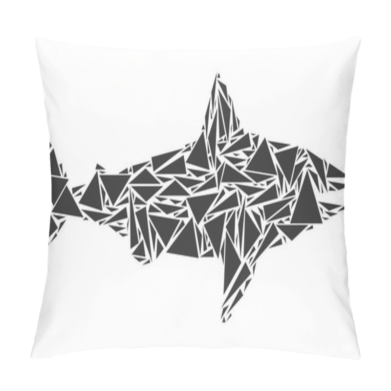 Personality  Shark Collage Of Triangles Pillow Covers