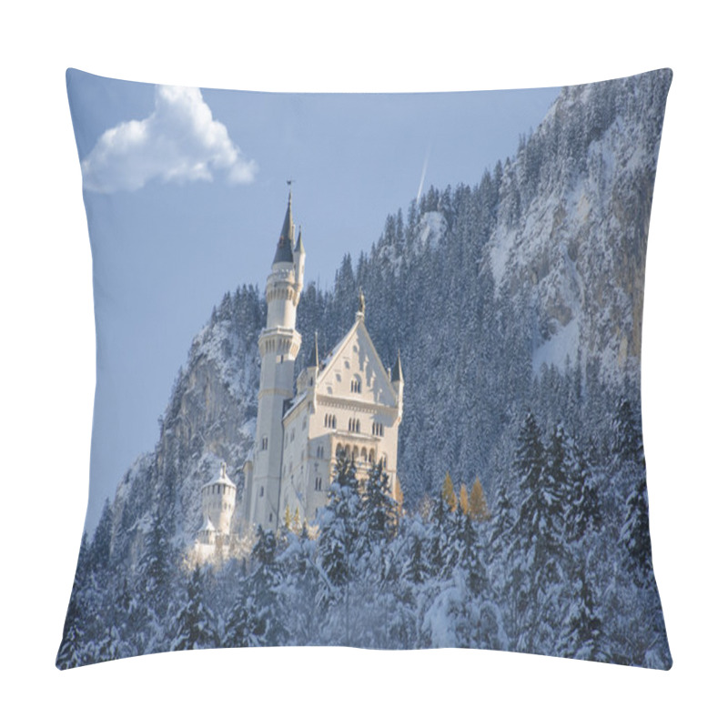 Personality  Winter View Of Castle Fussen, Bavaria, Germany Pillow Covers