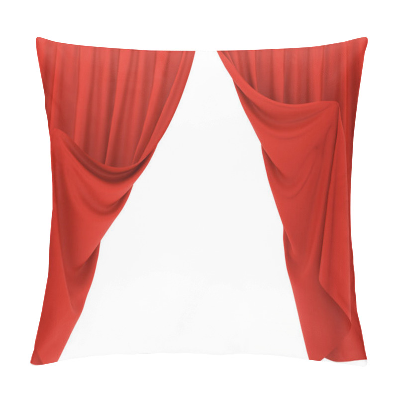 Personality  Red Curtains Half-opened Pillow Covers