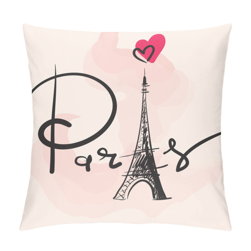 Personality  Hand Drawn Eiffel Tower Pillow Covers