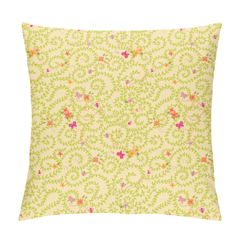 Personality  Floral Pattern With Bees Ans Butterflies Pillow Covers