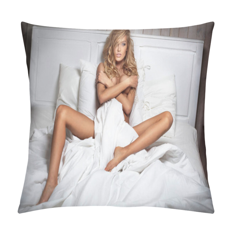 Personality  Sexy Naked Blonde Caucasian Woman Pillow Covers