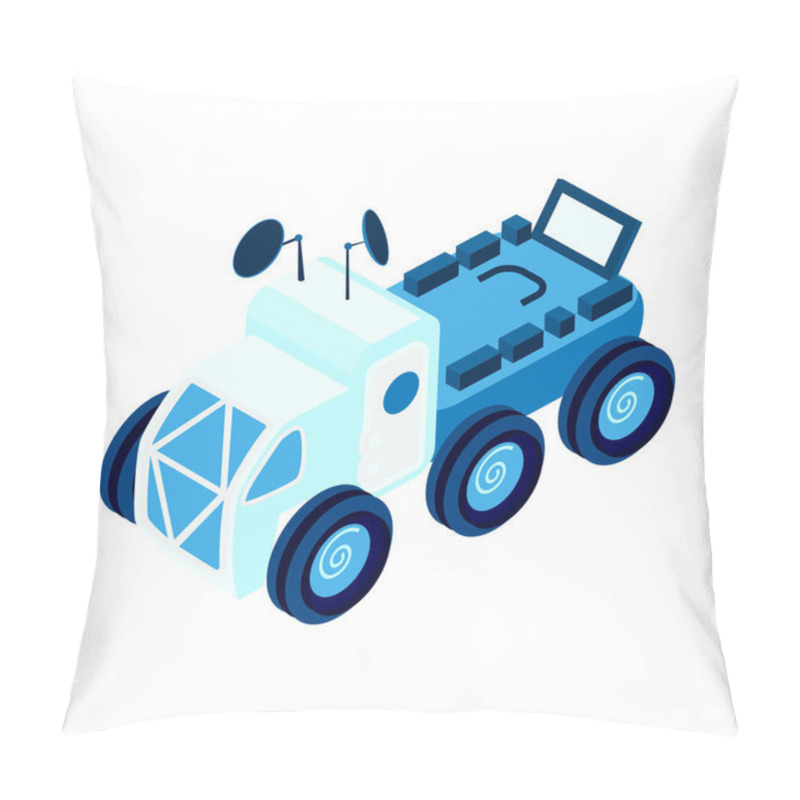 Personality  Isometric Mars Rover Icon Pillow Covers