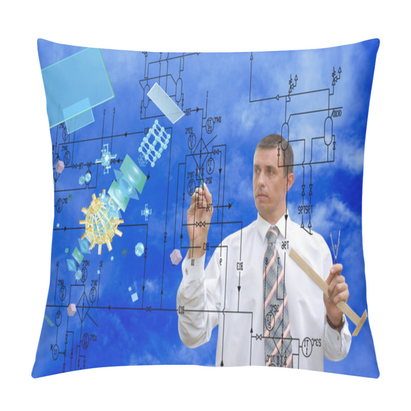 Personality  Cosmic Digital Connection Technology.Communication Pillow Covers