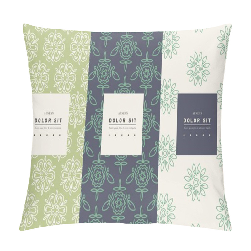 Personality  Vector Set Of Packaging Design Templates Pillow Covers