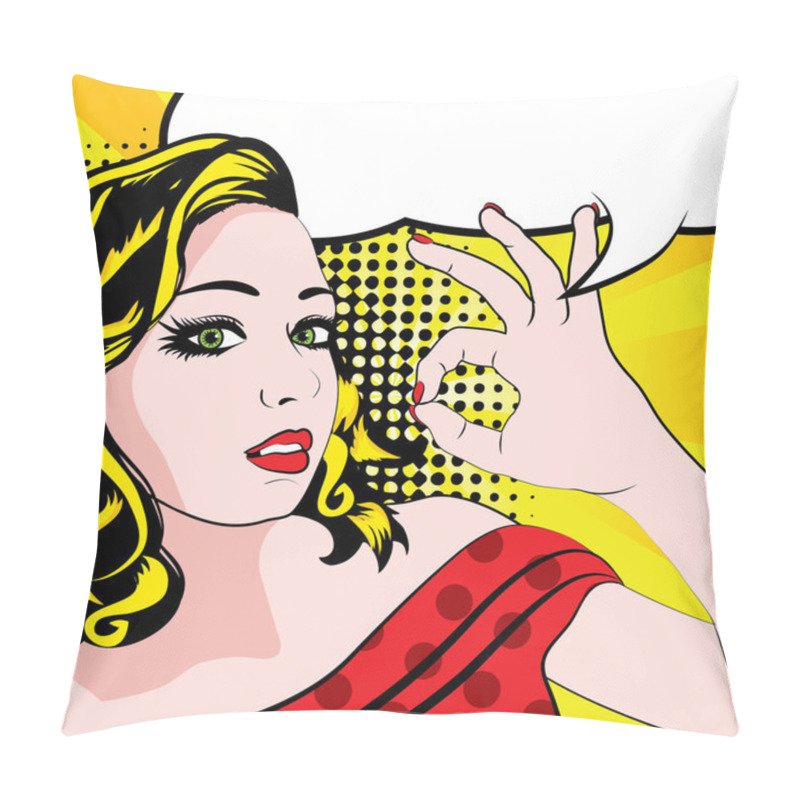 Personality  Woman Hand. OK! Sign. Pillow Covers