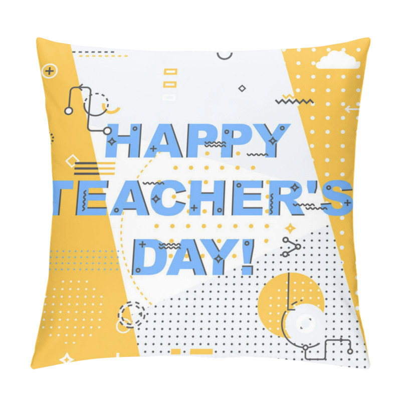 Personality  Teachers Day Card Template Pillow Covers