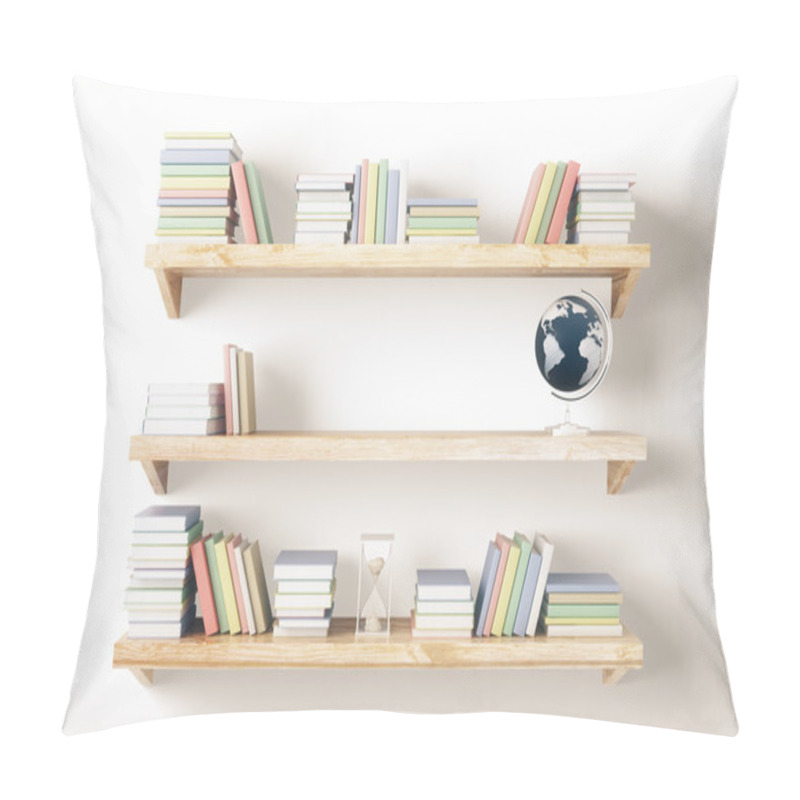 Personality  Shelves With Books And Other Items  Pillow Covers