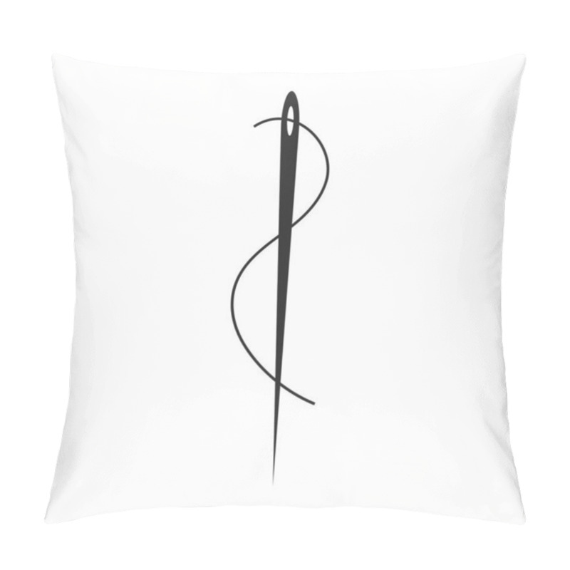 Personality  Thread Needle Illustration Vector Flat Design Template Pillow Covers