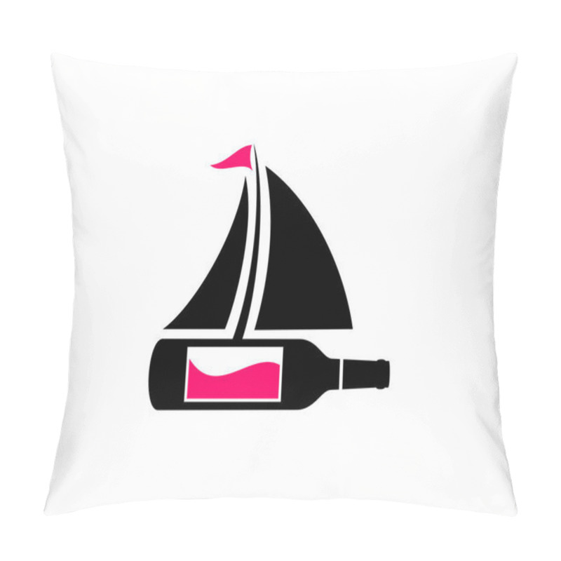 Personality  Combination Wine Bottle With Sailing Boat Shape Pillow Covers