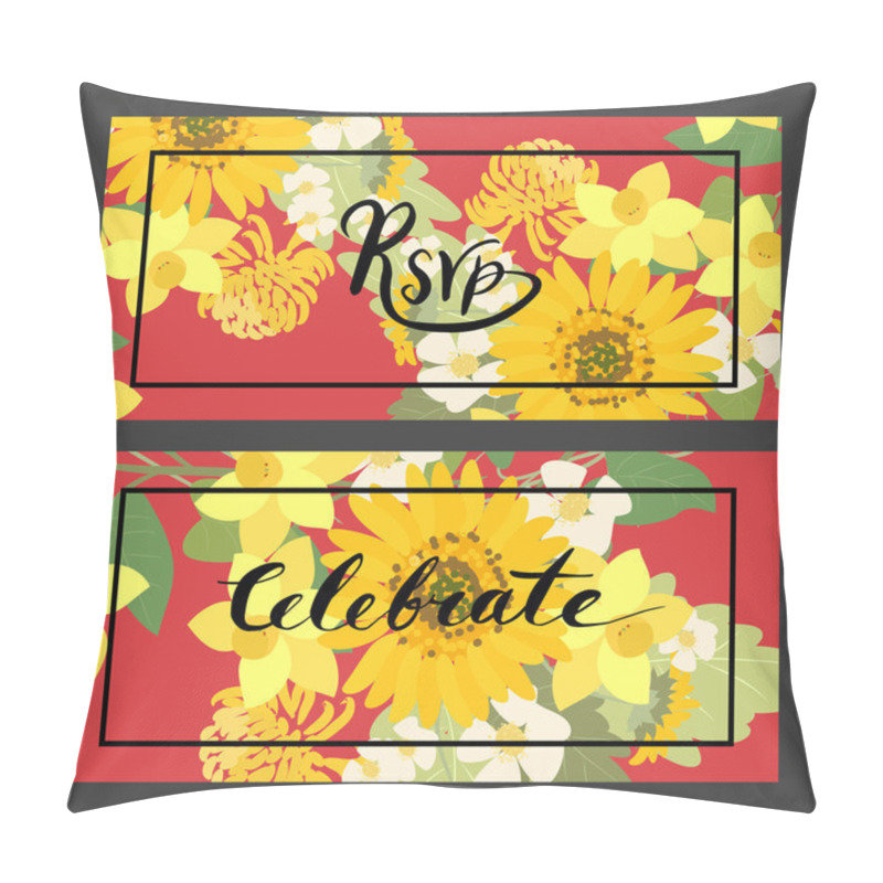 Personality  Sunflowers, Narcissuses, Strawberries Flowers Pillow Covers