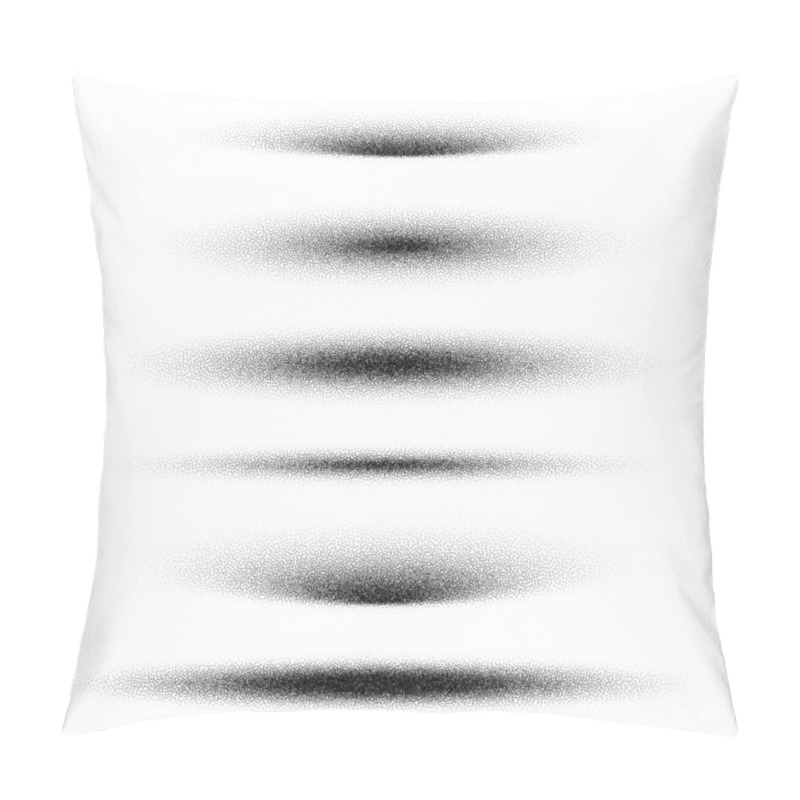 Personality  Stipple Shadows Set, Dotted Design Elements. Fading Gradient. Stippling, Dotwork Drawing, Shading Using Dots. Pixel Disintegration, Halftone Effect. White Noise Grainy Texture. Vector Illustration Pillow Covers