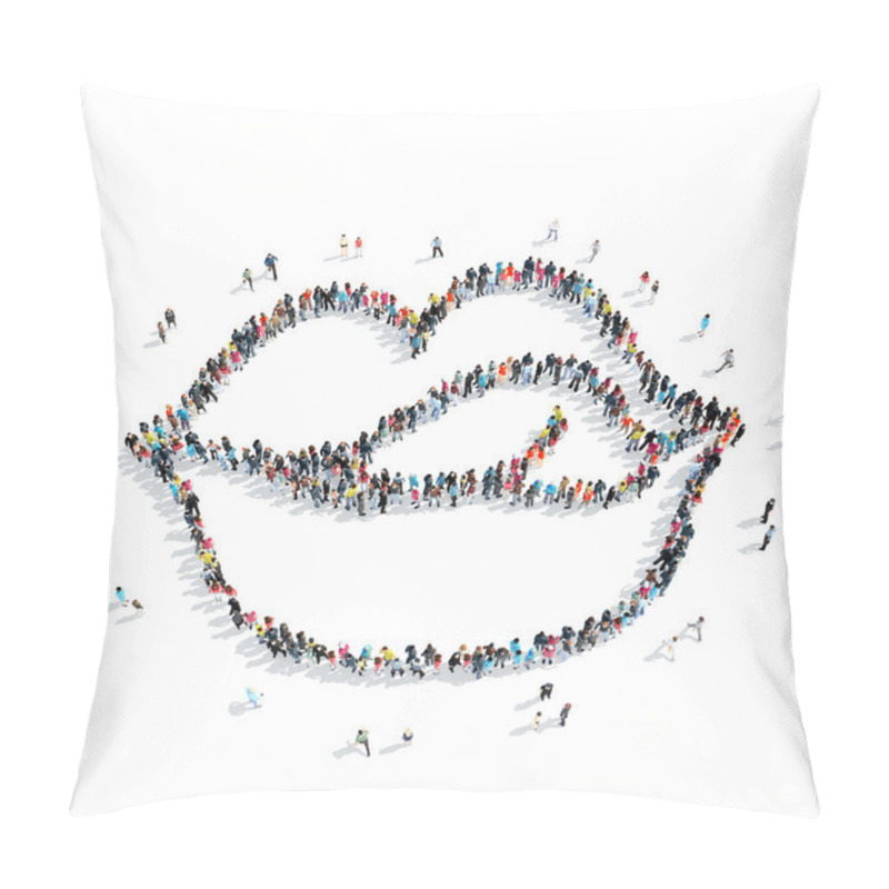 Personality  Group  People  Shape  Lips Pillow Covers