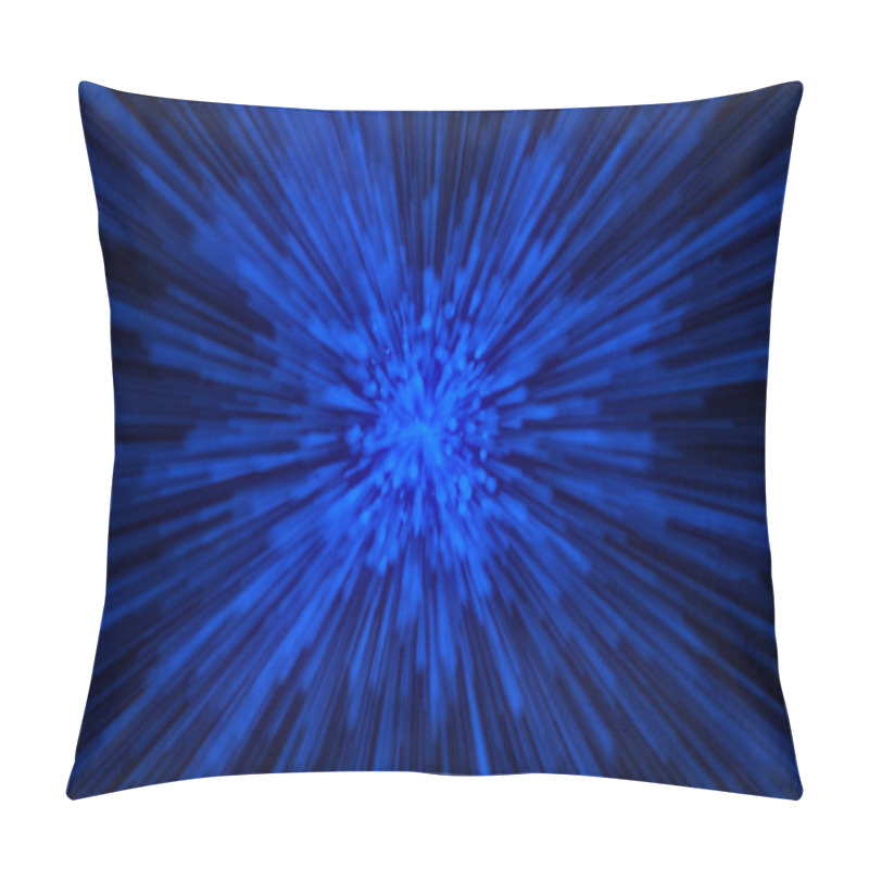 Personality  Particle Or Space Traveling. Particle Zoom Background. 3d Rendering Pillow Covers