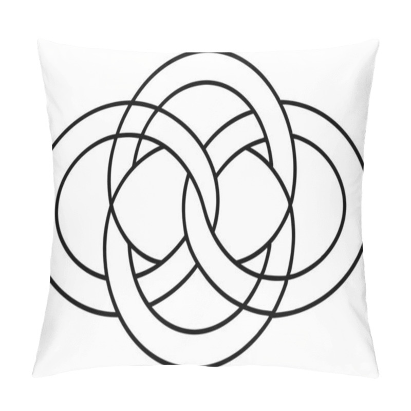 Personality  Intricate Intertwined Circles Design Pillow Covers