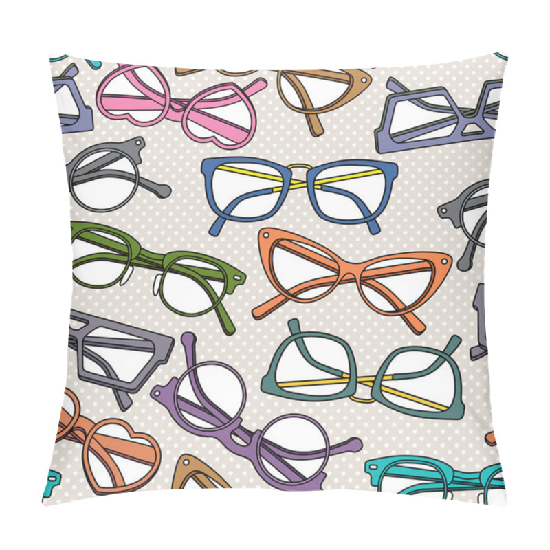 Personality  Seamless Pattern With Glasses Pillow Covers