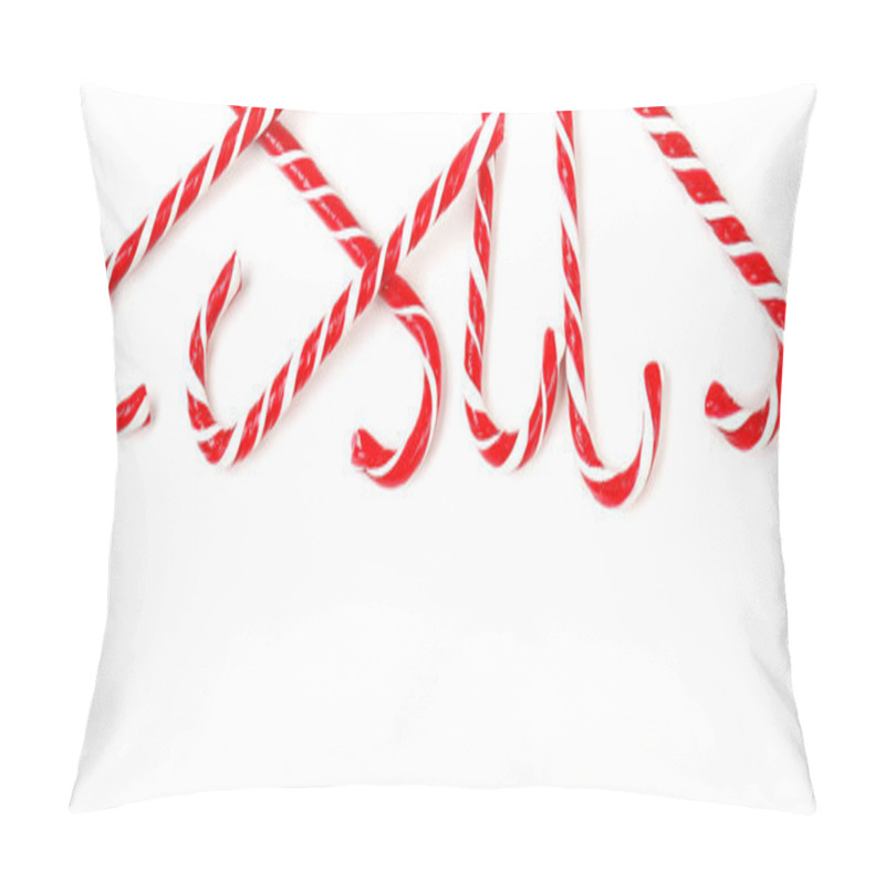 Personality  Candy Canes On White   Pillow Covers