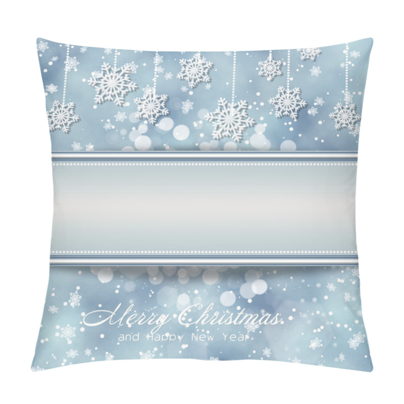 Personality  Christmas Snowy Background Pillow Covers