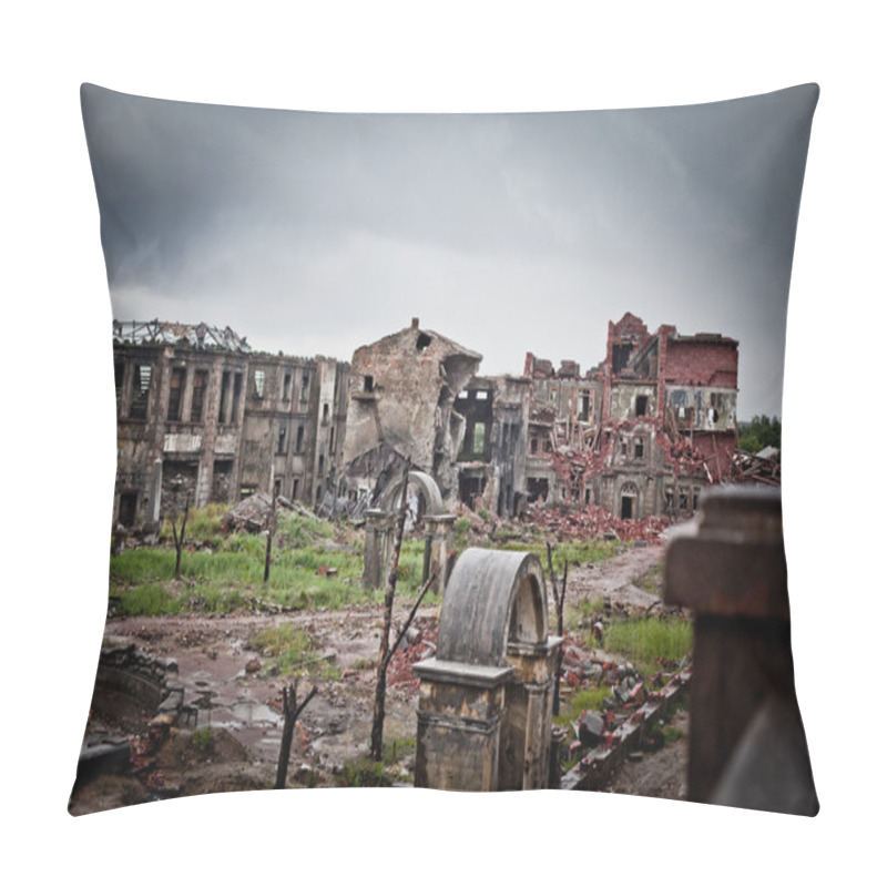 Personality  War Devastation Fear Russia, Scenery, Wet, Dirty, Home Town Pillow Covers